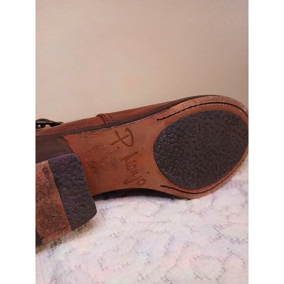 Women's P. Monjo Brown Leather Ankle, Size US 8 - Picture 6 of 6